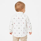 Camisa Cómoda Para Bebé Mod.2176 Marca Mayoral® Blanco Perritos 24 Meses