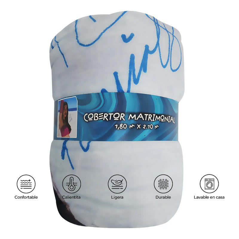 Cobertor Serenity Matrimonial Diseños Artistas Providencia® Kenia Os 900 G Multicolor