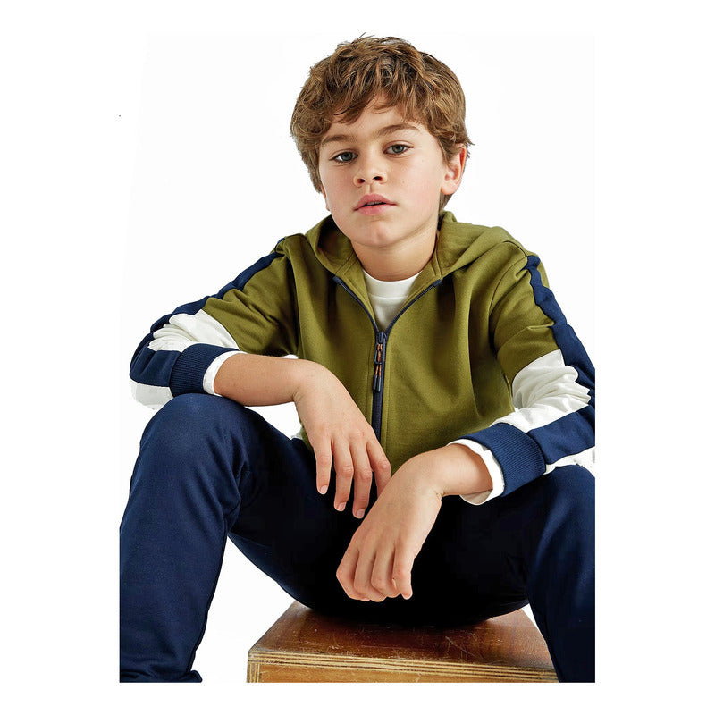 Conjunto Deportivo Para Niño Mayoral Modelo 7841  Mayoral® Verde Musgo Lisa 18