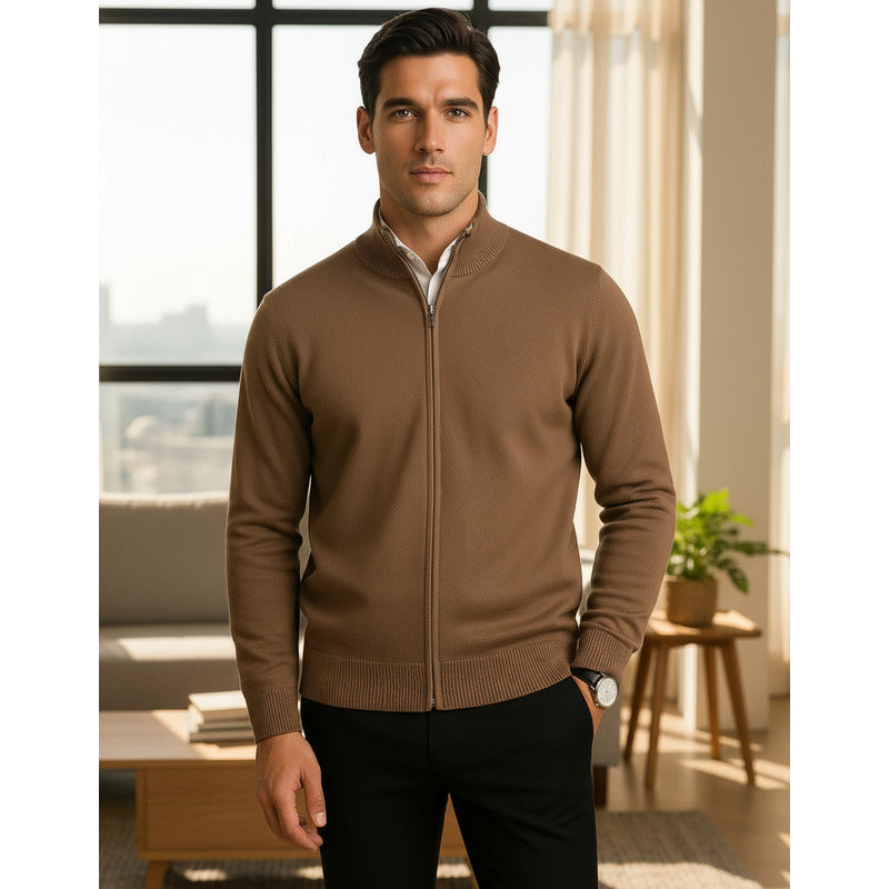 Suéter De Hombre De Punto Fino Con Cierre Mod.e55304 Bobois®