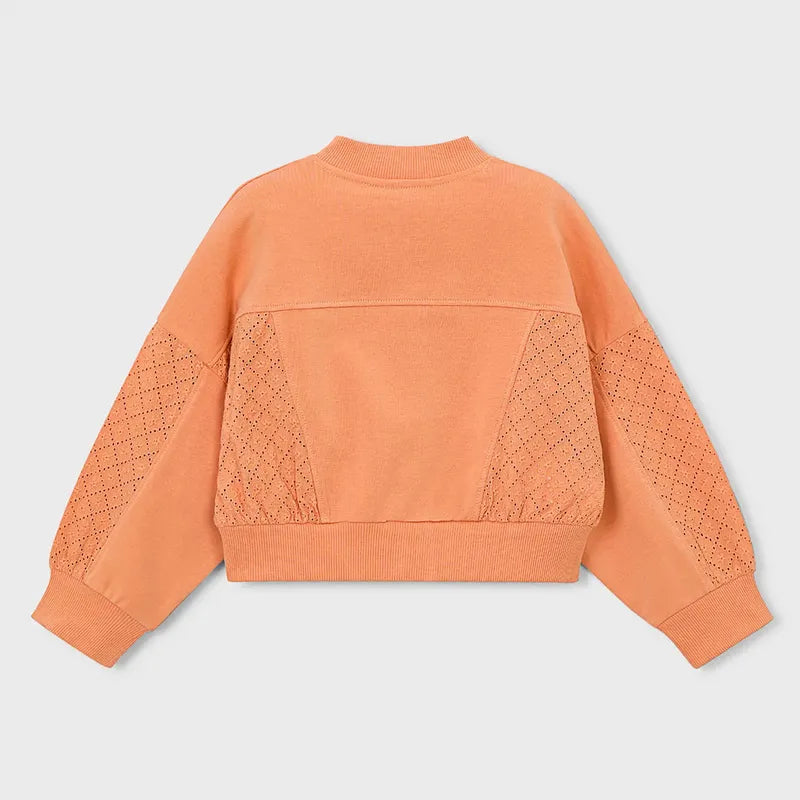 Sudadera Ligera Para Niña Mod.3456 Marca Mayoral® 7 Años Melocotón Lisa