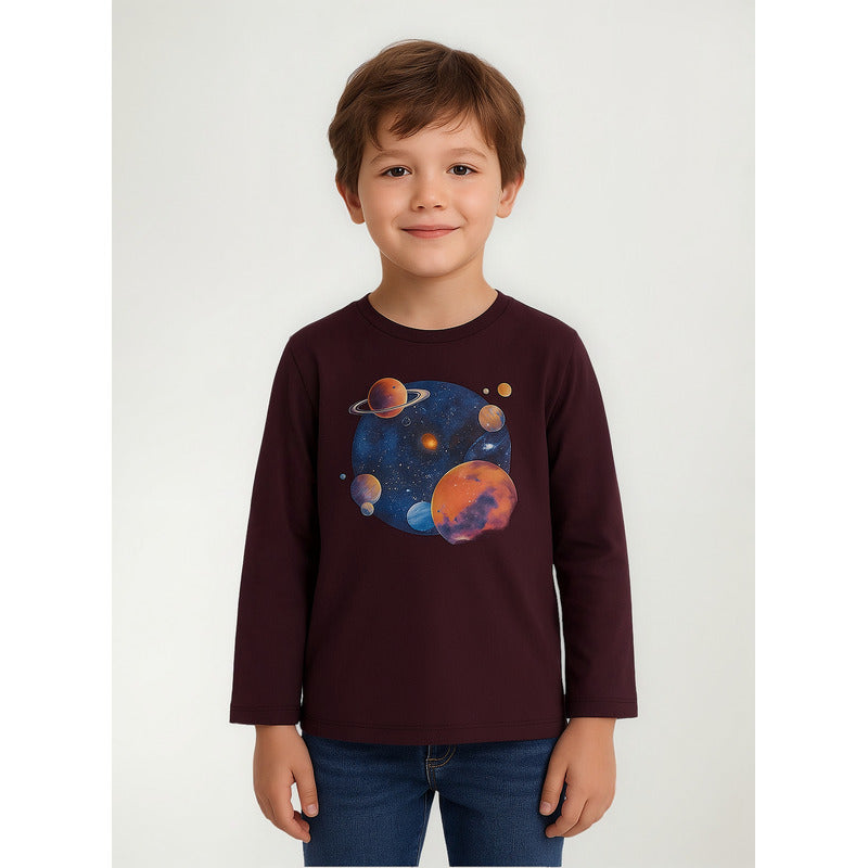 Playera Casual Para Niño Mod.4002 Ciruela Marca Mayoral® Ciruela Universo 2 Años Lisa