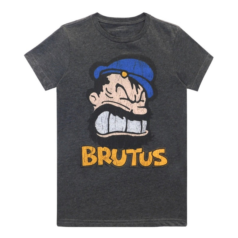 Playera Manga Corta Mod.cppm0396 Marca Lob® Gris Oscuro Brutus X1