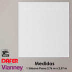 Juego De Sábanas King Size Mod. Cabos 100% Algodon Vianney® Blanco Liso