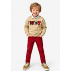 Jogger Casual  Para Niño Mod.4533 Marca Mayoral® Vino Liso 5