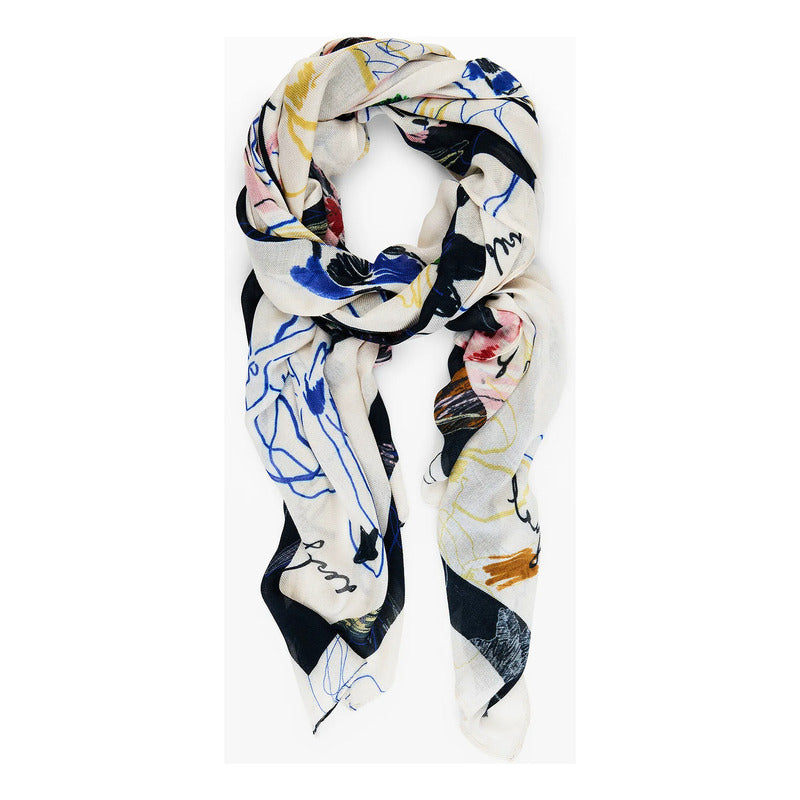 Chalina Ligera Suave Casual Para Mujer Marca Desigual® Multicolor 25wawa06/1025 Unitalla