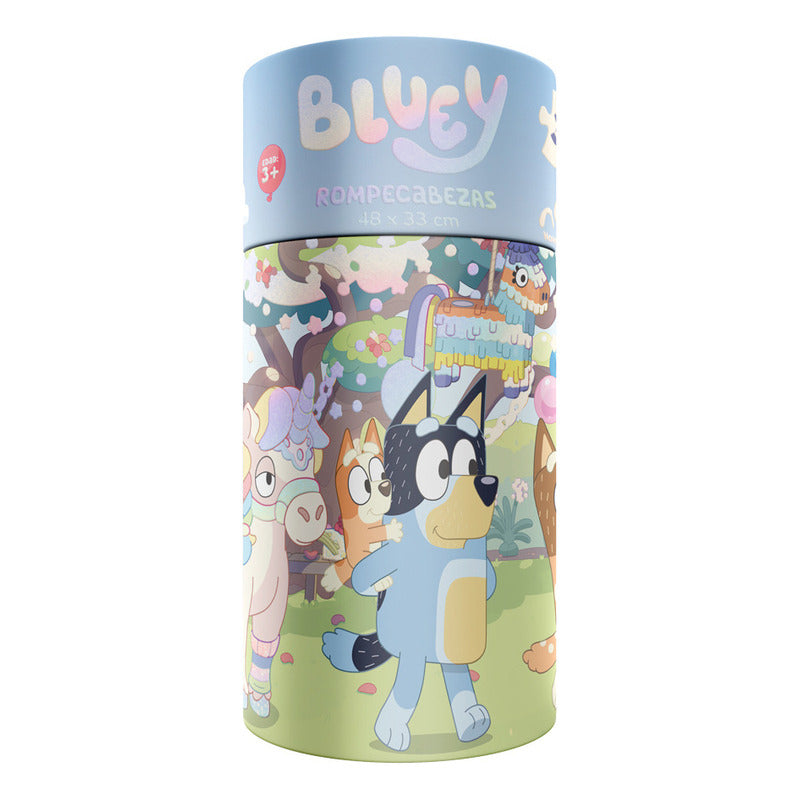 Rompecabezas Infantil Bluey, 36 Piezas Cilindro Cartón
