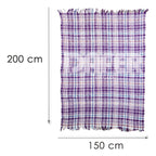 Cobija Mexicana Tilma De Color Mod.fl 2x1.50m Económica Cuadros 1.1 Kg Morado