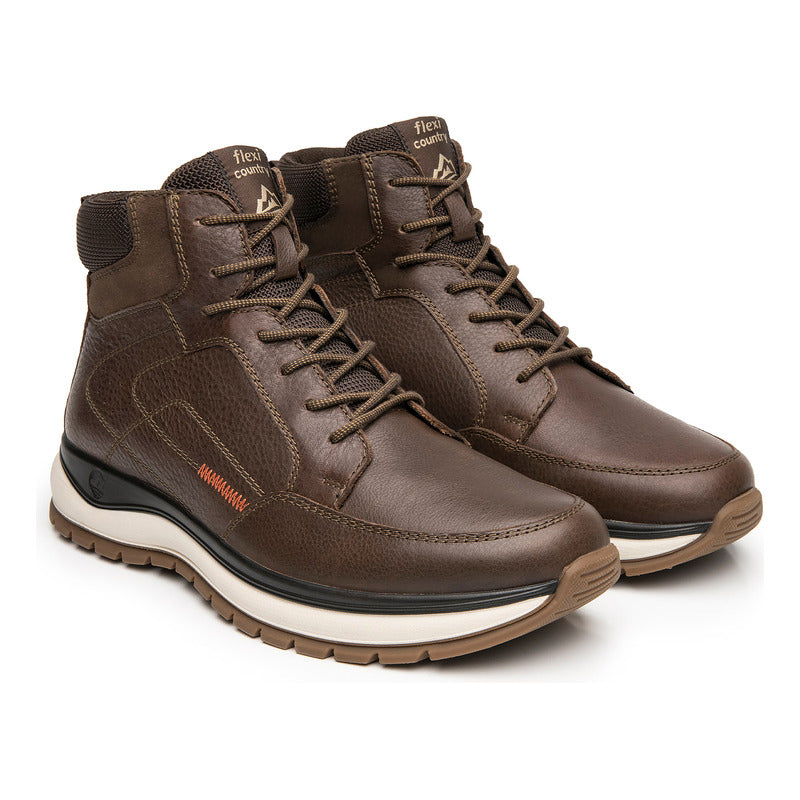 Botas Outdoor De Piel Para Hombre Mod.401016 Marca Flexi®