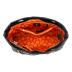 Bolso Satchel Para Dama Mod.2809 Marca Jaime Ibiza® Negro Rombos Oro Dorado