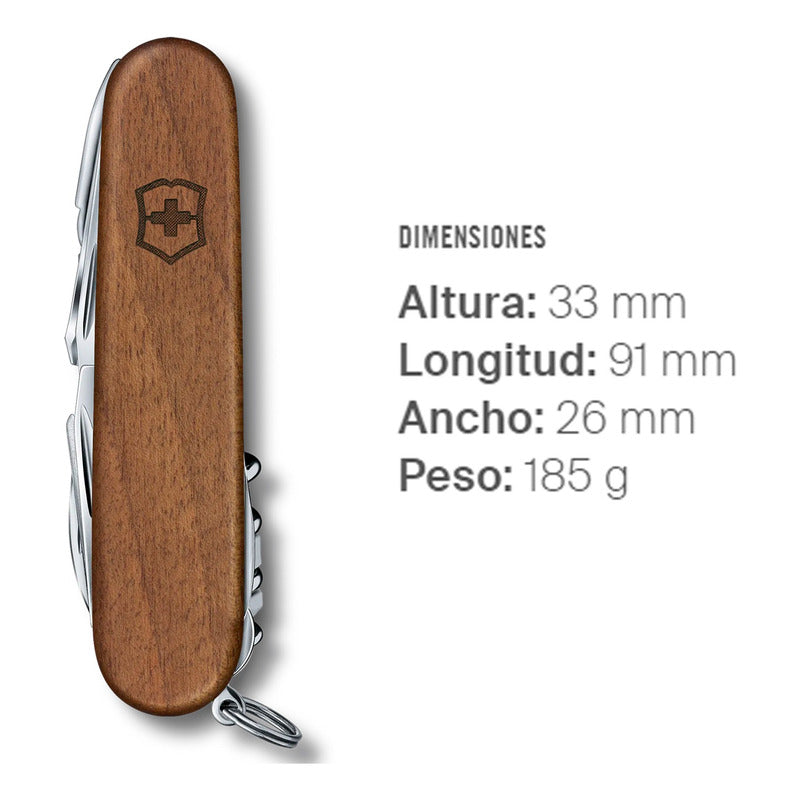 Navaja De Bolsillo 1.6791.63 Swiss Champ Wood Victorinox® Marrón