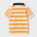 Playera Polo Para Bebé Mod.1104 Mandarina Marca Mayoral® Mandarina Rayas 6 Meses