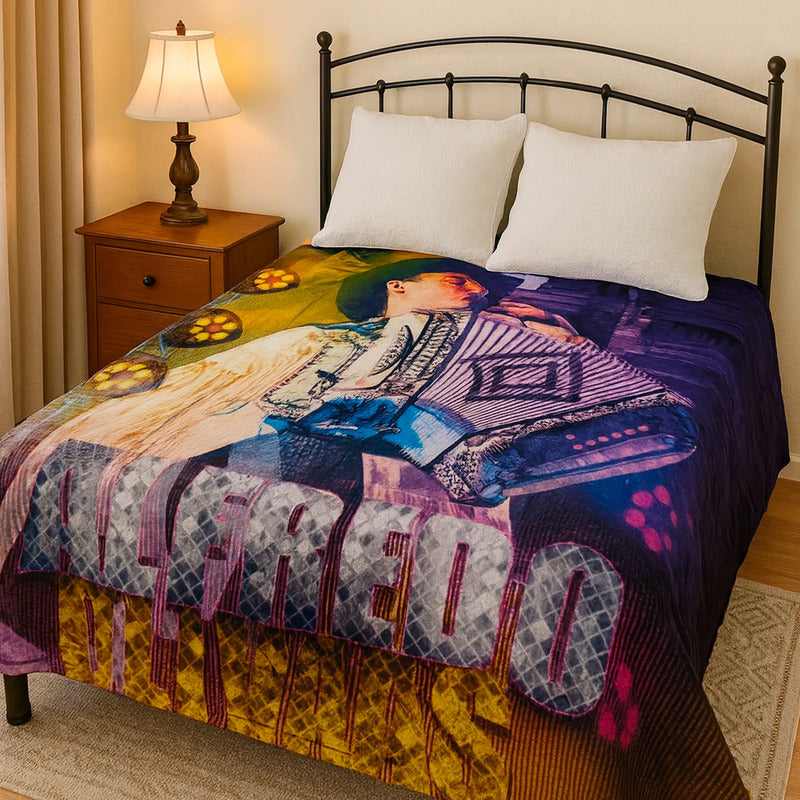 Cobertor Serenity Matrimonial Diseños Artistas Providencia® Alfredo Olivas 900 G Multicolor