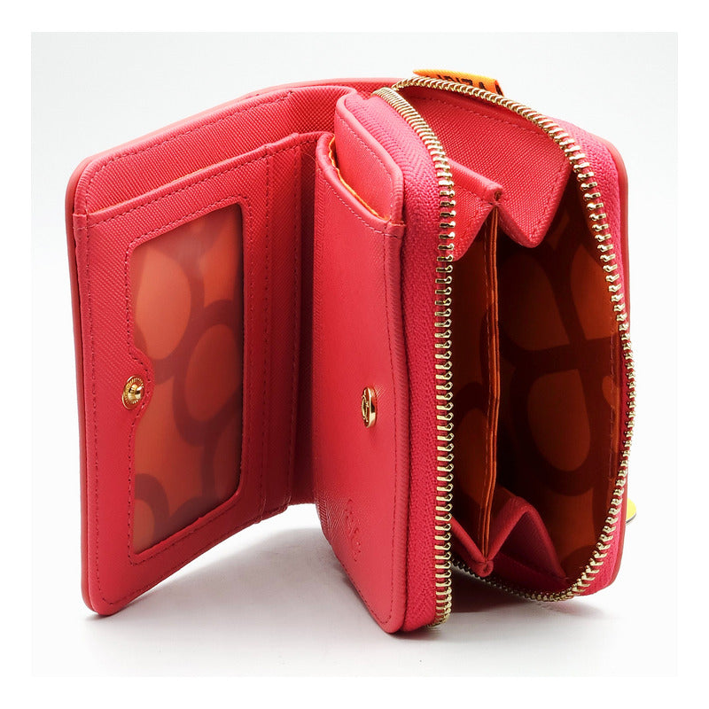 Cartera Juvenil Para Dama Mod. Ji 605 Marca Jaime Ibiza® Multicolor Abstracto