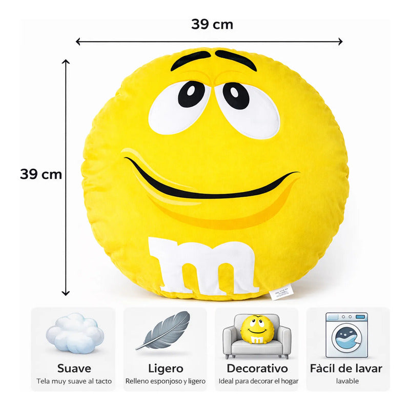 Cojín Decorativo Suave Diseños Divertidos Providencia® Multicolor Lunetas Amarillo