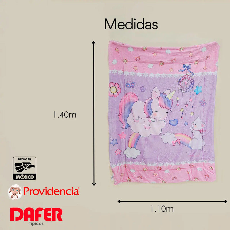 Cobertor Edredón Cunero Para Bebé 1.10mx1.40m Providencia® Diseño De La Tela Ternurin Rosa