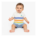Playera Polo Para Bebé Mod. 1108 Marca Mayoral® Nata 6 Meses Rayas