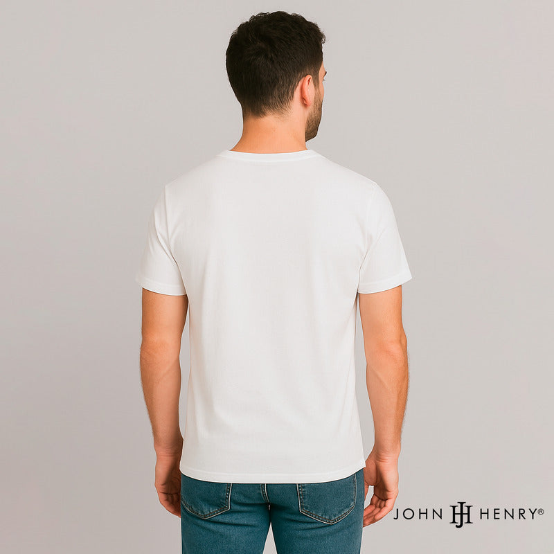 Set De 3 Playeras Algodón Cuello Redondo Mod. Cr John Henry®