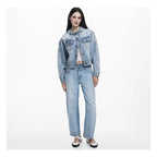 Chamarra Mezclilla Con Bordado Floral 25swed56 Desigual® Mezclilla L Floreado