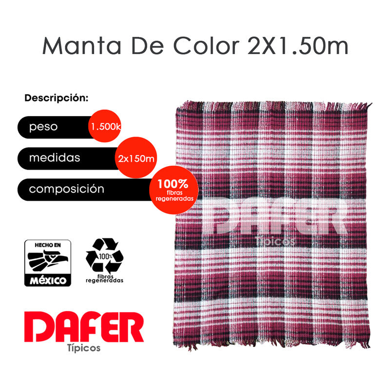 Cobija Mexicana Manta De Color 2x1.50m Económica