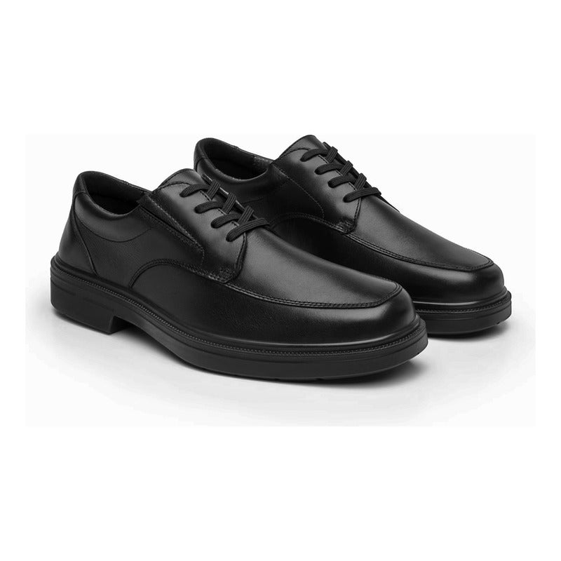 Zapato Escolar Derby Para Caballero Mod.419601 Marca Flexi® Negro Lisa 26 Mx