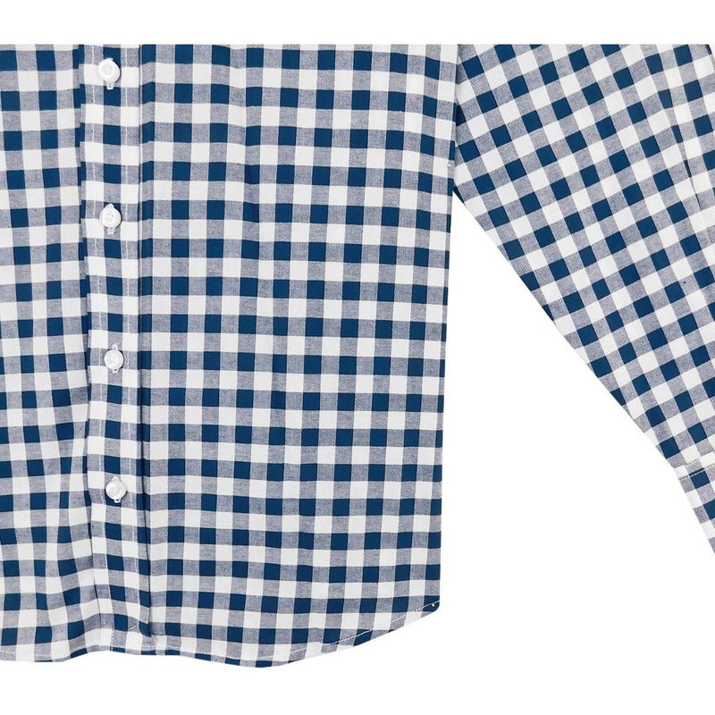 Camisa Regular Fit Cuadros Para Hombre Marca White Peak®