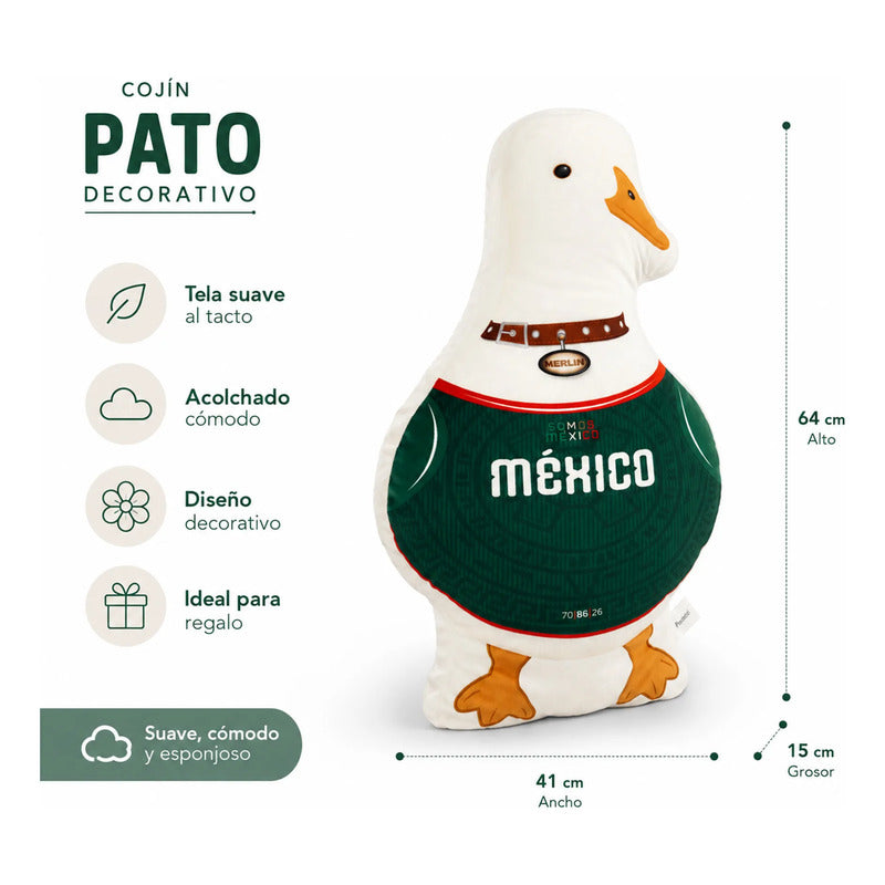 Cojín Decorativo Del Pato Merlín Marca Providencia® Multicolor Pato Merlín