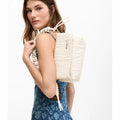 Bolso De Mujer Mediano Con Relieves 26saxpbb/1008 Desigual® Beige Relieves Níquel
