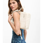 Bolso De Mujer Mediano Con Relieves 26saxpbb/1008 Desigual® Beige Relieves Níquel
