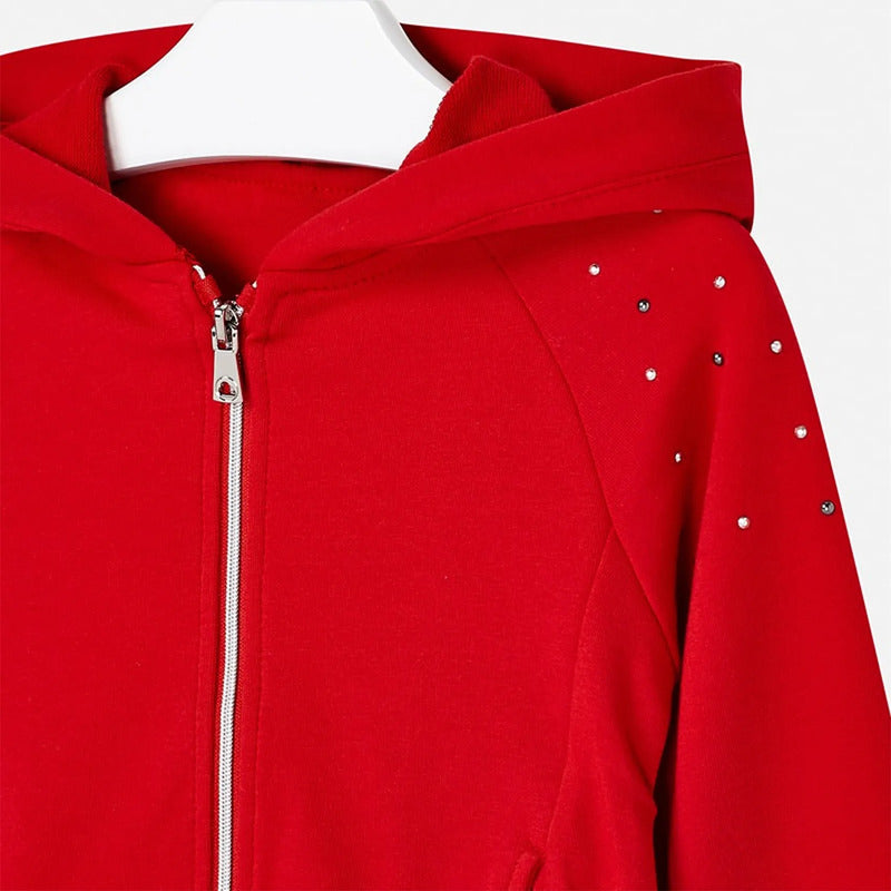 Sudadera Casual De Niña Mod.3468 Marca Mayoral® 5 Años Rojo Lisa