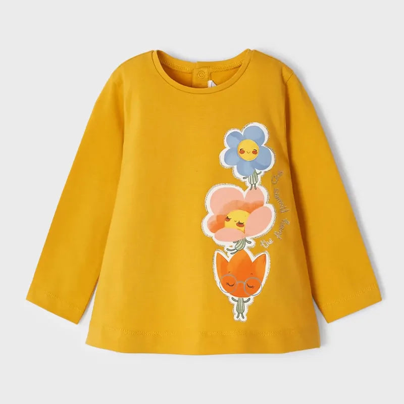 Blusa Cómoda Para Bebé Mod.2098 Marca Mayoral® Miel Lisa 12 Meses