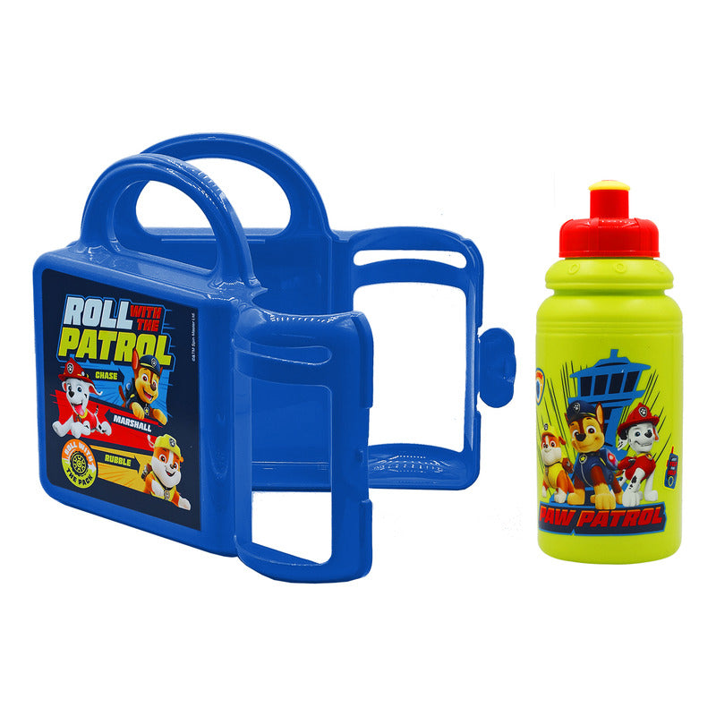 Lonchera Infantil De Plástico Con Botella Diseños Varios