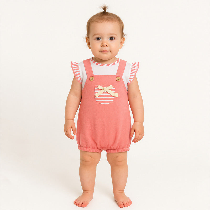 Conjunto De Bebé Overol+camisa+diadema Mod.1612 Mayoral®
