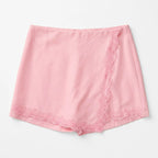 Falda Short Con Encaje Para Mujer 45-26 London Fashion® Rosa Lisa M