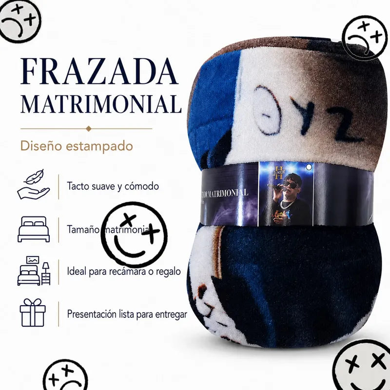 Cobertor Serenity Matrimonial Diseños Artistas Providencia® Sad Boys-junior H 900 G Multicolor