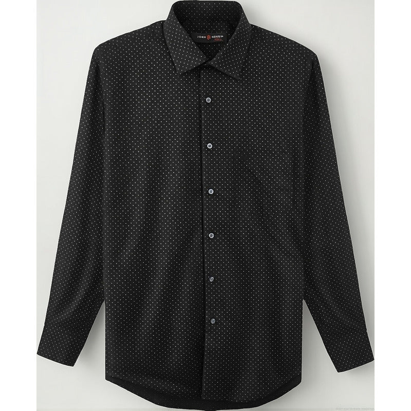 Camisa De Manga Larga John Henry  Blanca Con Detalles