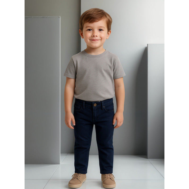 Pantalón Gabardina Para Niño Mod.3517 Marca Mayoral® Azul Marino Liso 4