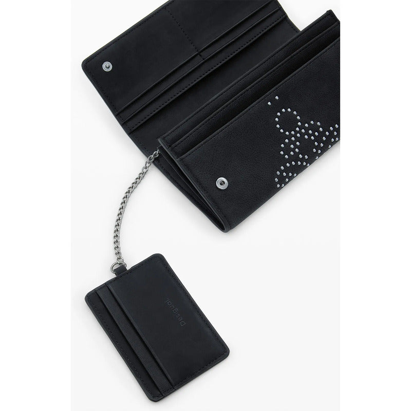 Cartera Con Tarjetero Para Mujer 25wayp46/2000 Desigual® Negro Floreado