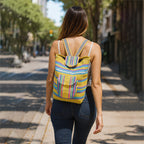 Mochila Artesanal Tejida Tipo Morral Con Bolsillo Frontal 10kg