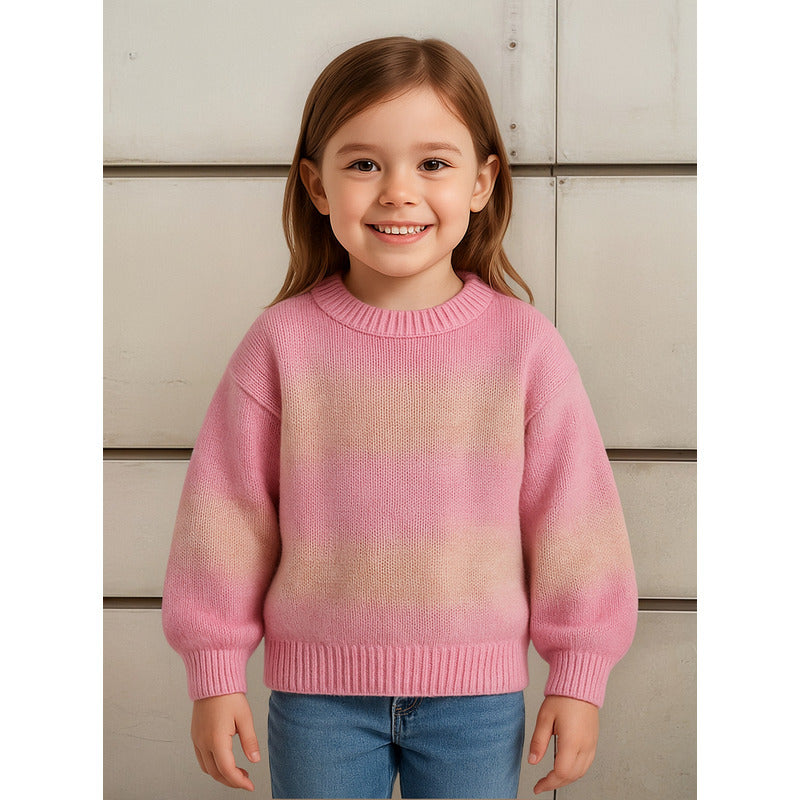 Suéter Tejido Para Niña Mod.4360 Marca Mayoral® Rosa Líneas 9