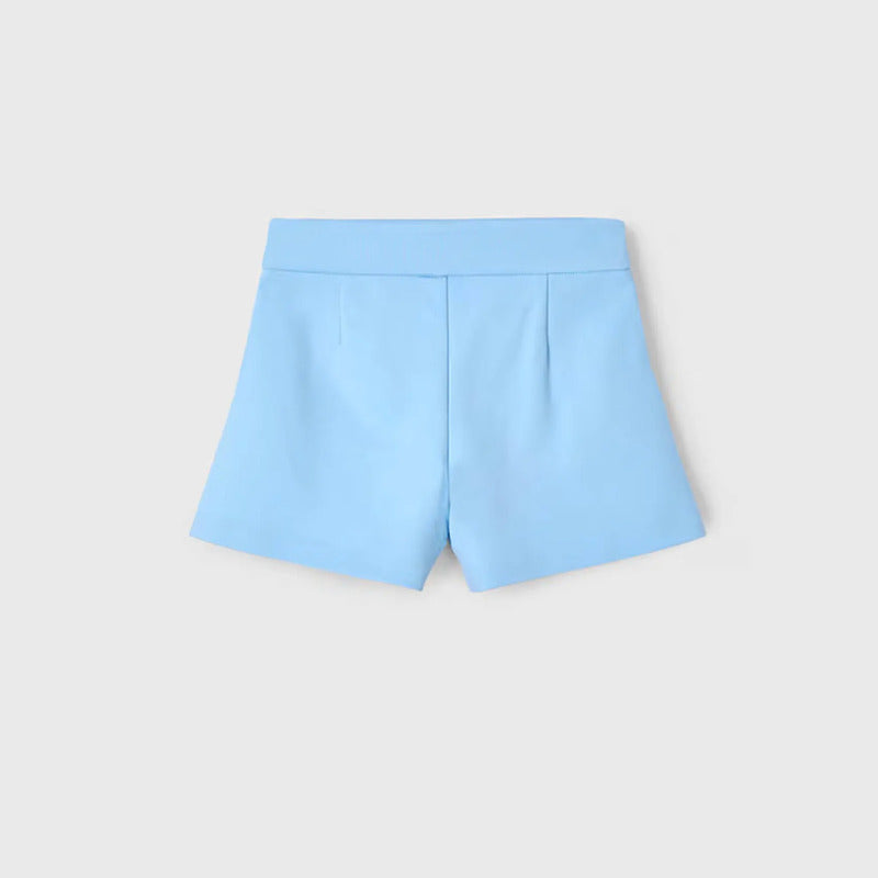 Short Tipo Falda Para Niña Mod.3201 Marca Mayoral® Celeste Lisa 2 Años