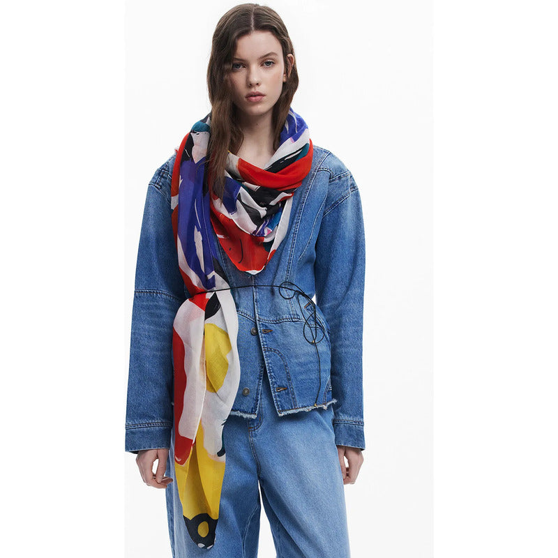 Pashmina Ligera Casual Para Mujer Marca Desigual® Multicolor 25sawa50/9021 Unitalla
