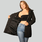 Chamarra Rompevientos Para Mujer Dw86-ny8595l Greenlander® Negro 3x Lisa