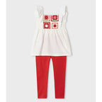 Conjunto Para Niña Blusa+pantalon Mod.3705 Marca Mayoral® Granadina Lisa 9 Años