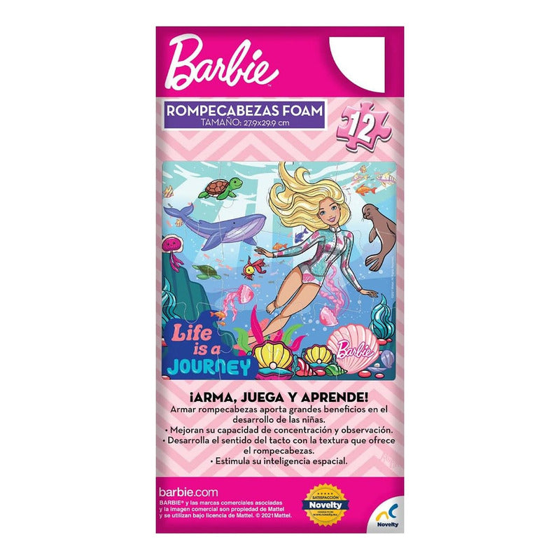 Rompecabezas Foam Barbie Mod.jca-3194 Marca Novelty®