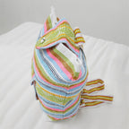 Mochila Artesanal Tejida Tipo Morral Con Bolsillo Frontal 10kg