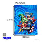 Cobertor Ligero Super Suave Matrimonial Diseños Providencia® The Avengers 850 G Multicolor