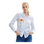 Camisa Casual Para Mujer Mod. 23swcw43/5151 Desigual® Multicolor Rayas S