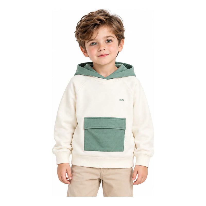 Sudadera Casual Para Niño Mod.3433 Marca Mayoral® 2 Años Nata Lisa