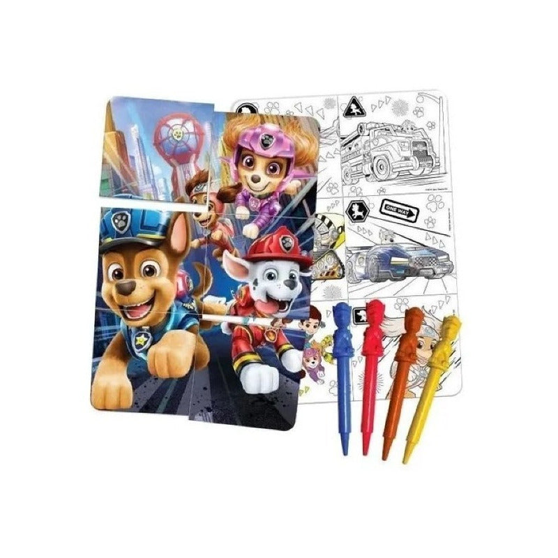 Paw Patrol Rompecabezas Doble Vista Coloreable Novelty